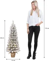 Black Box Trees Gerlos - kunstkerstboom met verlichting 51x120cm wit, groen - afbeelding 6