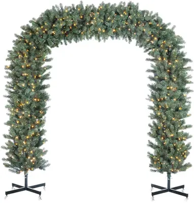 Black Box Trees grote verlichte kunstkerstboom boog groen 240cm - 500 lampjes - afbeelding 1