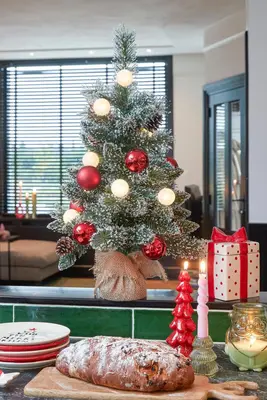 Black Box Trees Kaprun kunstkerstboom met jute 60cm - afbeelding 2