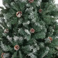 Black Box Trees Pinyon kerstboom besneeuwd met dennenappels blauwgroen 215cm - afbeelding 3