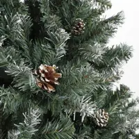 Black Box Trees Pinyon kerstboom besneeuwd met dennenappels blauwgroen 185cm - afbeelding 2
