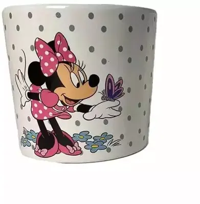 Bloempot Disney Minnie 10,5x11cm rond beige