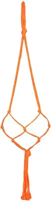 Bloempothanger macrame oranje d2 h90