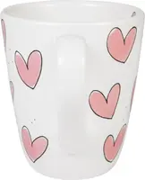 Blond Amsterdam beker aardewerk hartjes 0x11.5cm roze  - afbeelding 3