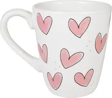 Blond Amsterdam beker aardewerk hartjes 0x11.5cm roze  - afbeelding 4