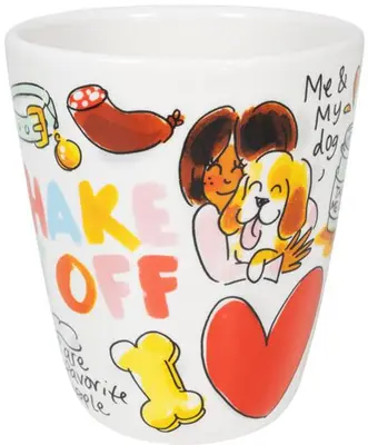 Blond Amsterdam beker knuffel hond shake it off 350ml  - afbeelding 2