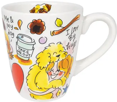 Blond Amsterdam beker knuffel hond shake it off 350ml  - afbeelding 1