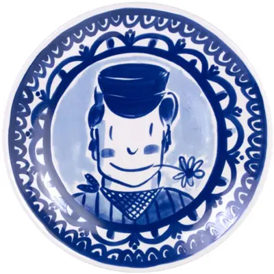 Blond Amsterdam bord aardewerk delfts blond 26x3cm multi  - afbeelding 1