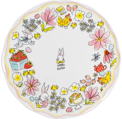 Blond Amsterdam bord aardewerk happy easter 31x2cm multi  - afbeelding 1
