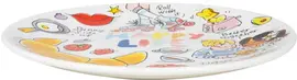Blond Amsterdam bord aardewerk happy life 22 cm bord 21.8x2.5cm multi  - afbeelding 2