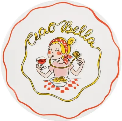 Blond Amsterdam bord aardewerk pasta 22x2.5cm multi  - afbeelding 1