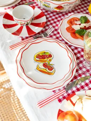 Blond Amsterdam bord aardewerk pasta collectie 18x2cm multi  - afbeelding 3