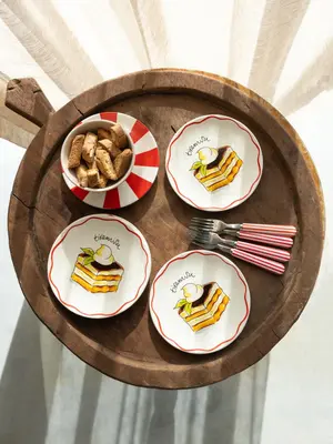 Blond Amsterdam bord aardewerk pasta tiramisu 18x2cm multi  - afbeelding 3