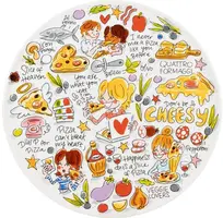 Blond Amsterdam bord aardewerk pizza sharing 31x2cm multi  - afbeelding 1