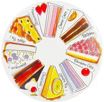 Blond Amsterdam cakeschaal aardewerk favorite cakes 33x9cm multi  - afbeelding 2