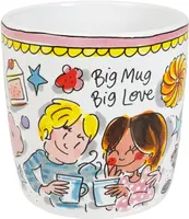 Blond Amsterdam cappuccino mok aardewerk big love 10x10.5cm multi  - afbeelding 2