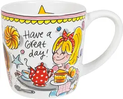 Blond Amsterdam cappuccino mok aardewerk big love 10x10.5cm multi  - afbeelding 1