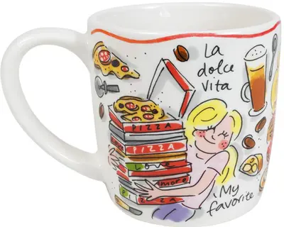 Blond Amsterdam cappuccino mok aardewerk cappuccino 10x10.5cm multi  - afbeelding 3