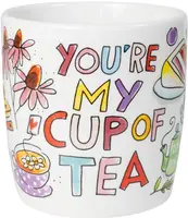 Blond Amsterdam cappuccino mok aardewerk you're my cup of tea 10x10.5cm multi  - afbeelding 2