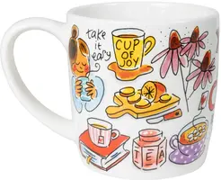 Blond Amsterdam cappuccino mok aardewerk you're my cup of tea 10x10.5cm multi  - afbeelding 3