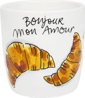 Blond Amsterdam cappuccinobeker aardewerk 0,5l Croissants - afbeelding 2