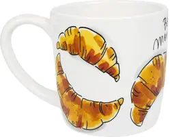 Blond Amsterdam cappuccinobeker aardewerk 0,5l Croissants - afbeelding 3