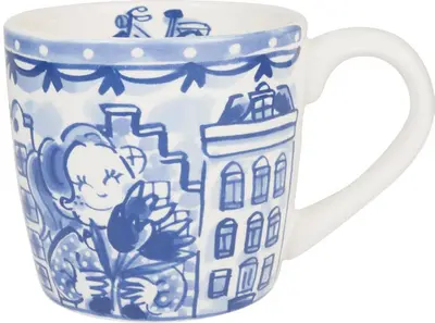 Blond Amsterdam cappuccinobeker aardewerk Delfts Blond 0,5l multi - afbeelding 1