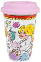 Blond Amsterdam coffee to go beker aardewerk sweet life 9x14cm multi  - afbeelding 4