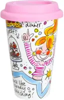 Blond Amsterdam coffee to go beker porselein my favorite things 9x14cm multi  - afbeelding 3