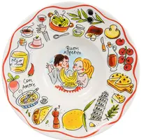 Blond Amsterdam diep bord aardewerk buon appetito 24x5cm multi  - afbeelding 1