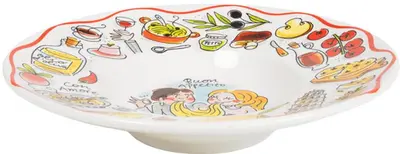 Blond Amsterdam diepbord aardewerk buon appetito 24x5cm multi  - afbeelding 2