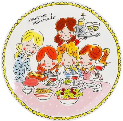 Blond Amsterdam dinerbord aardewerk girls 26x2cm multi  - afbeelding 1