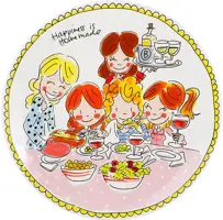 Blond Amsterdam dinerbord aardewerk girls 26x3cm multi  - afbeelding 1