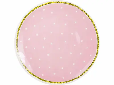 Blond Amsterdam dinerbord aardewerk stip 26x3cm roze  - afbeelding 1