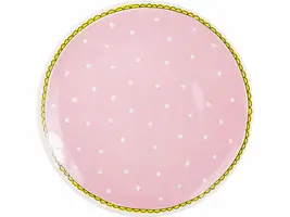Blond Amsterdam dinerbord aardewerk stip 26x3cm roze  - afbeelding 1