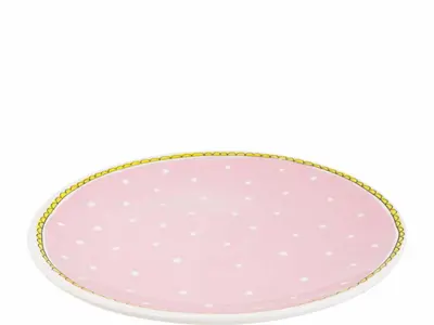 Blond Amsterdam dinerbord aardewerk stip 26x3cm roze  - afbeelding 2
