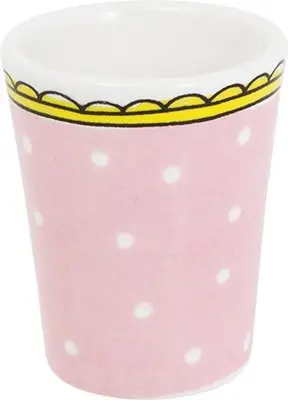 Blond Amsterdam eierdopje aardewerk stip 5x6cm roze 