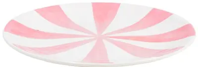 Blond Amsterdam Even bijkletsen bord 18cm roze strepen - afbeelding 1