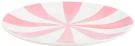 Blond Amsterdam Even bijkletsen bord 18cm roze strepen - afbeelding 1