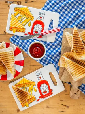Blond Amsterdam kaasplank keramiek tosti 25.5x15.2x0.5cm multi  - afbeelding 2