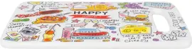 Blond Amsterdam kaasplankje aardewerk happy 25x15x1cm multi  - afbeelding 2