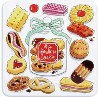 Blond Amsterdam koekblik blik even bijkletsen 21.7x21.7x7.5cm multi  - afbeelding 1