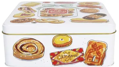 Blond Amsterdam koekblik blik even bijkletsen 21.7x21.7x7.5cm multi  - afbeelding 2