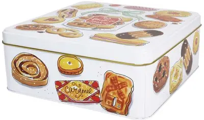 Blond Amsterdam koekblik blik even bijkletsen 21.7x21.7x7.5cm multi  - afbeelding 3