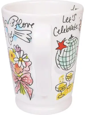 Blond Amsterdam koffiemok aardewerk mazagran 10x13cm multi  - afbeelding 4