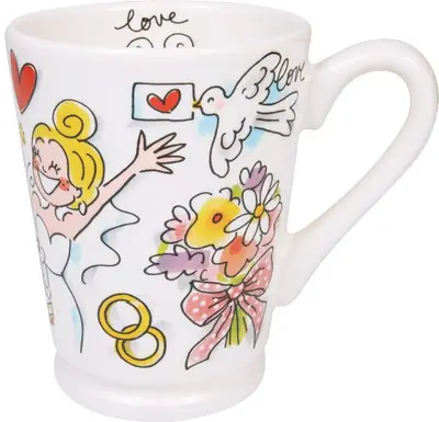 Blond Amsterdam koffiemok aardewerk mazagran 10x13cm multi  - afbeelding 1