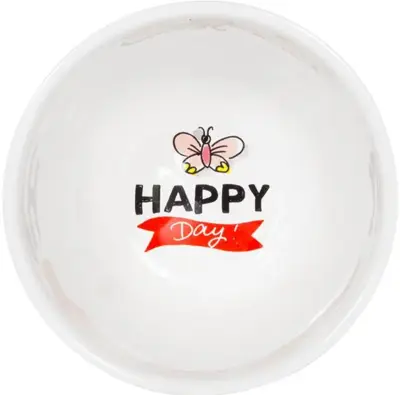 Blond Amsterdam kom aardewerk happy 14x9cm multi  - afbeelding 4