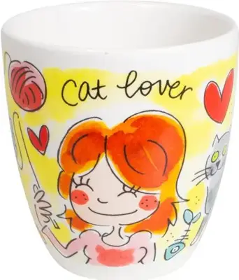 Blond Amsterdam minimok aardewerk cat lover 8.5x8cm multi  - afbeelding 2