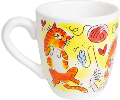 Blond Amsterdam minimok aardewerk cat lover 8x8.5cm multi  - afbeelding 1