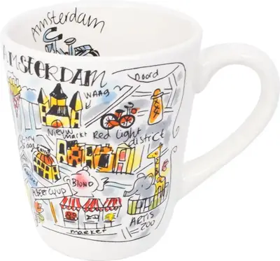 Blond Amsterdam mok aardewerk amsterdam 9x11cm multi  - afbeelding 2